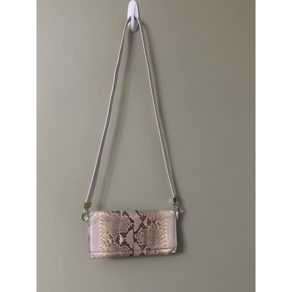 Vintage Snakeskin Small Snap Leather Crossbody Purse Romag 90s 80s - Picture 6 of 10